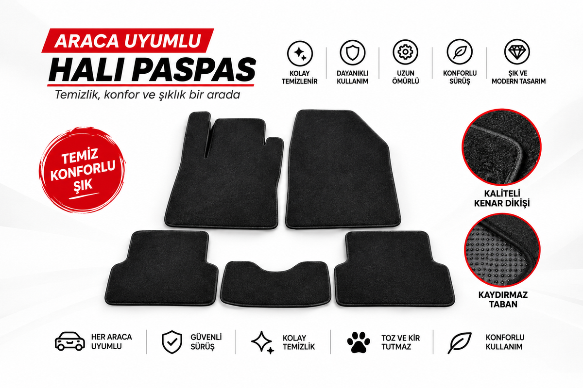 Araca uyumlu oto paspaslar