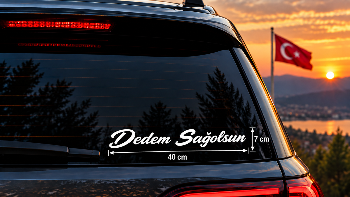Dedem Sağolsun 40 × 7 cm Sticker