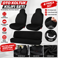 Oto Servis Kılıfı 4 Parça Penye Koltuk Kılıfı – Siyah, Mavi, Kırmızı