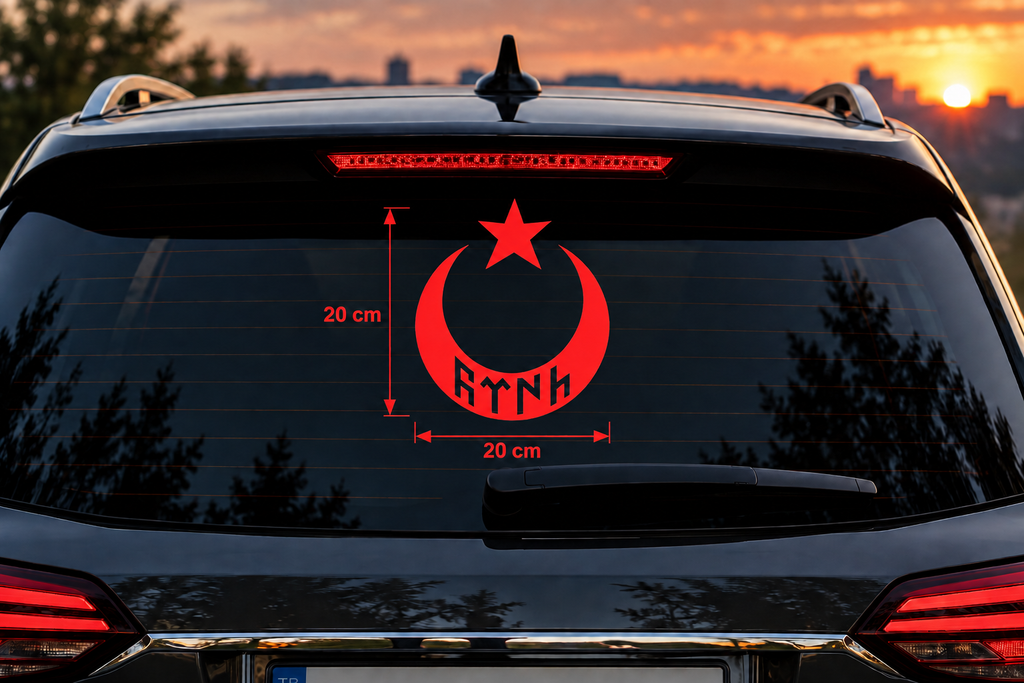 Ay Yıldız Türk 20 × 20 cm Sticker