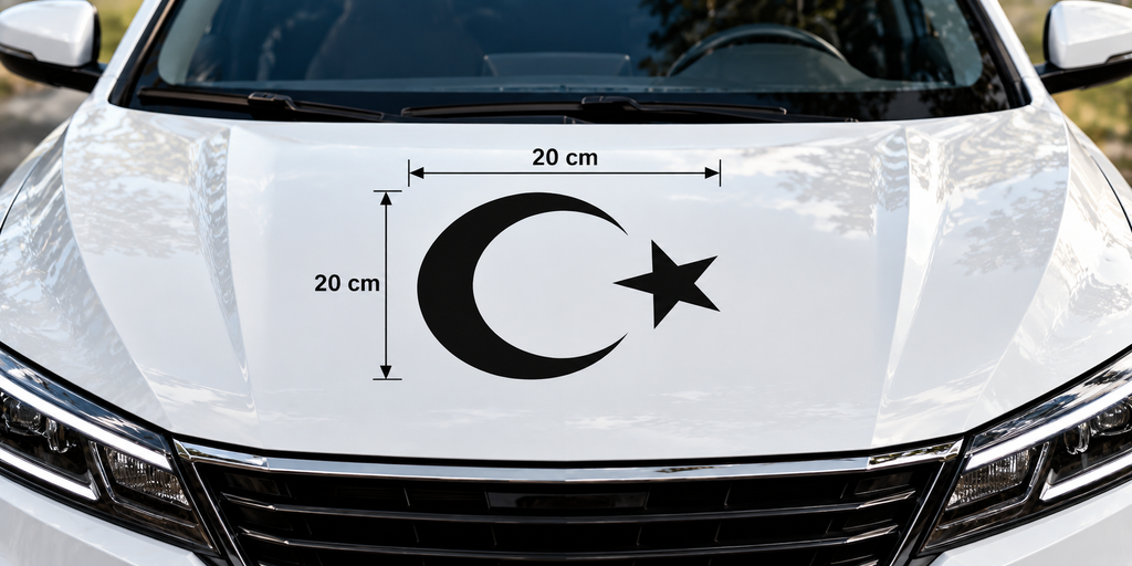 Türk Bayrağı 20 × 20 cm Sticker