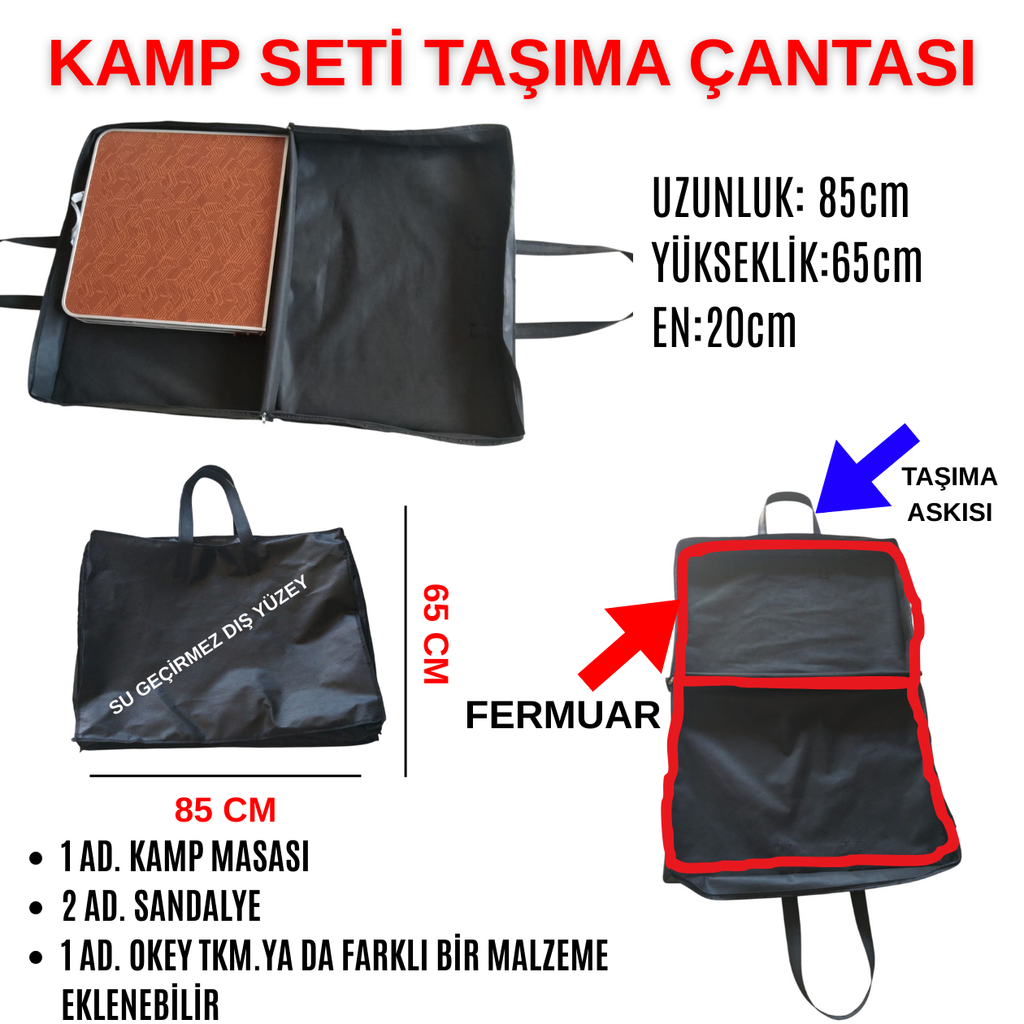 Kamp Seti Taşıma Çantası Kılıfı