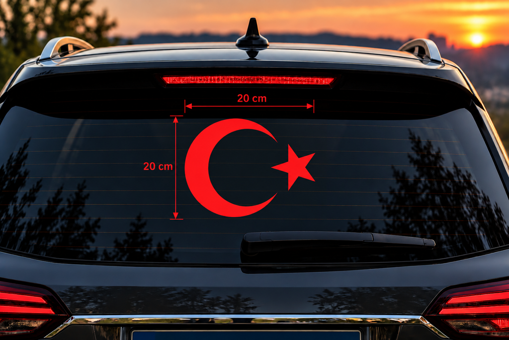 Türk Bayrağı 20 × 20 cm Sticker