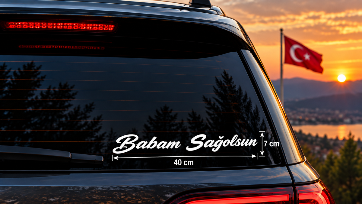 Babam Sağolsun 40 × 7 cm Sticker