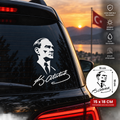 K. Atatürk İmza ve Silüet 18 × 15 cm Sticker