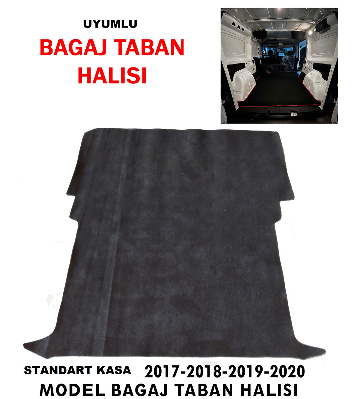 Fiat Doblo Uyumlu Panelvan Maxi Uzun Şasi Bagaj Taban Halısı 2010 ve Sonrası