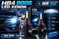 HB4 9006 LED Xenon Far Ampulü 36W 6000 Lümen 6500K