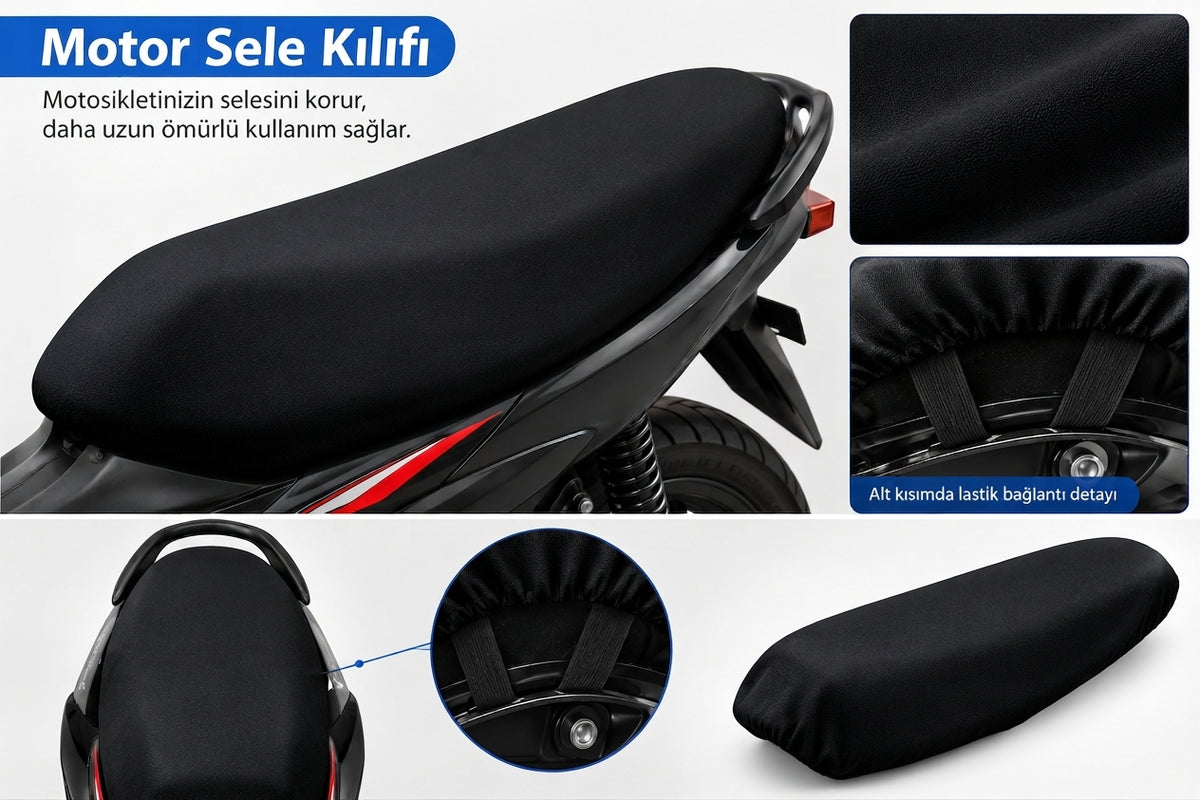 50cc ve 125cc Uyumlu Kumaş Motosiklet Sele Kılıfı
