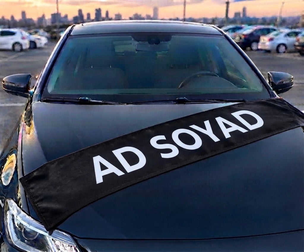 Kişiye Özel Ad Soyad Baskılı Torpido Kumaşı / Torpido Örtüsü