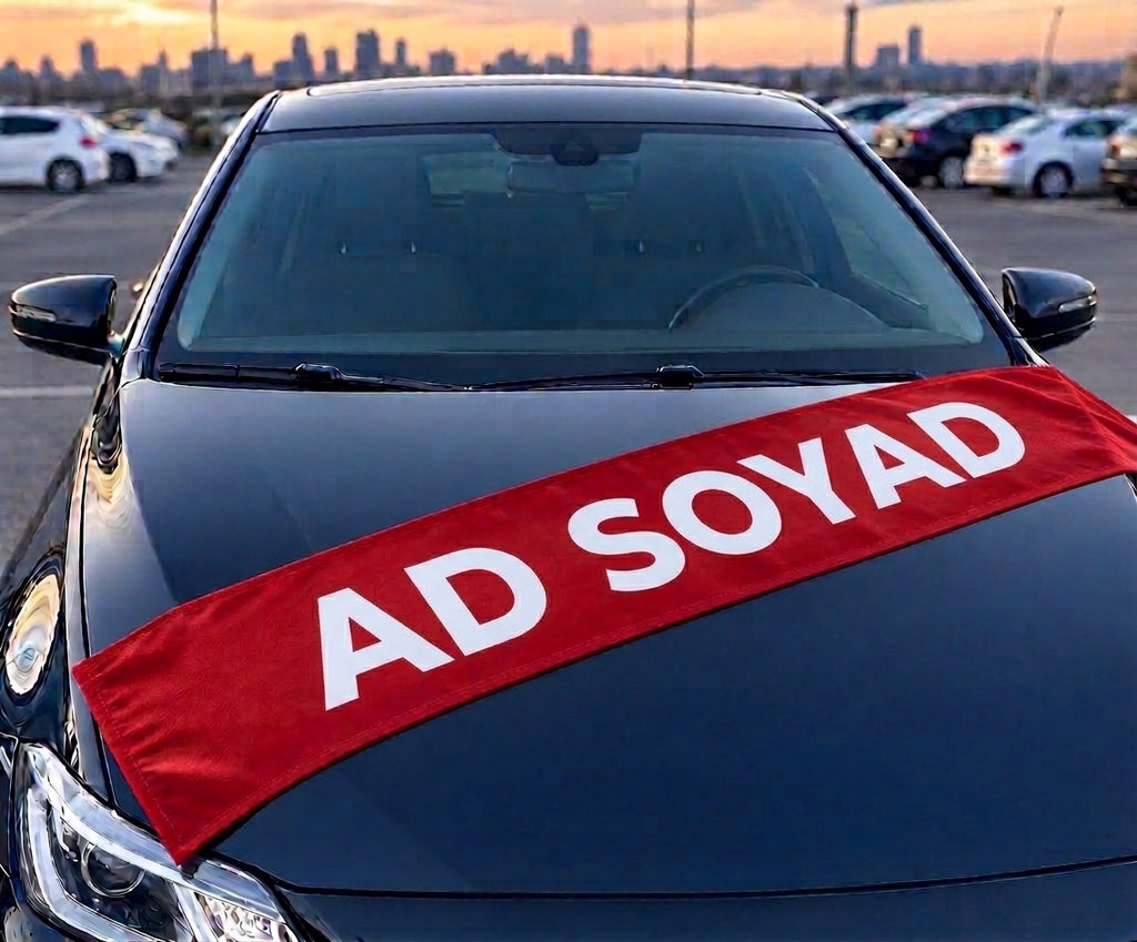 Kişiye Özel Ad Soyad Baskılı Torpido Kumaşı / Torpido Örtüsü