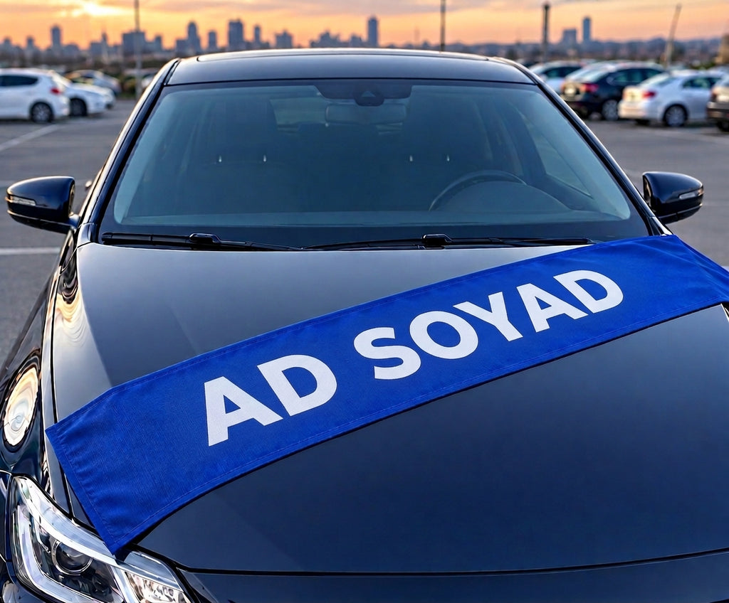 Kişiye Özel Ad Soyad Baskılı Torpido Kumaşı / Torpido Örtüsü