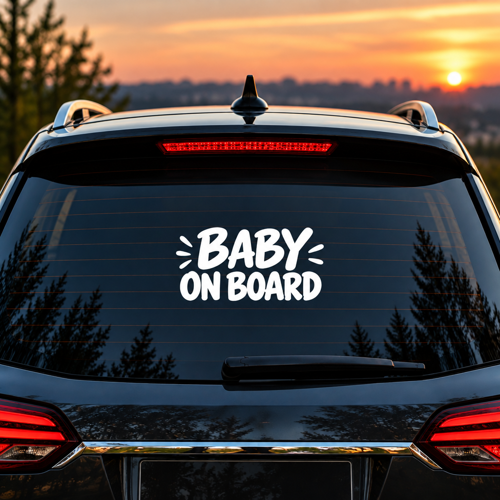 Baby On Board 15 × 15 cm Sticker