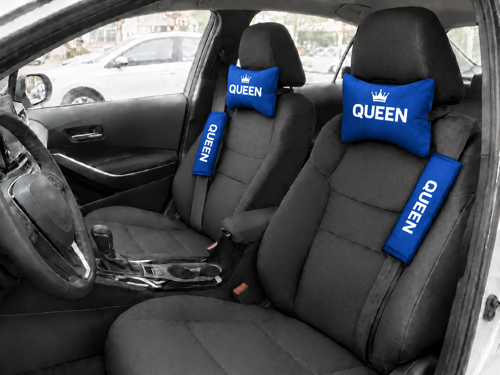QUEEN Oto Yastık ve Kemer Pedi Seti