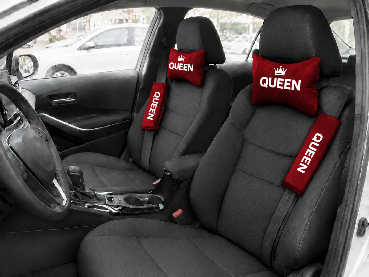QUEEN Oto Yastık ve Kemer Pedi Seti