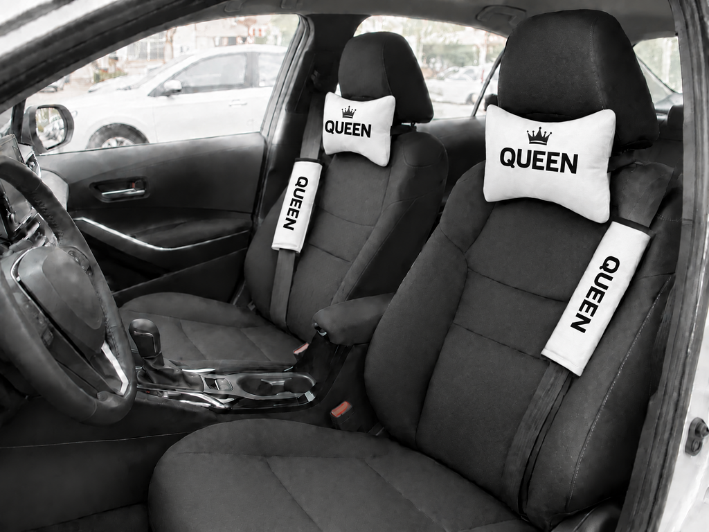 QUEEN Oto Yastık ve Kemer Pedi Seti