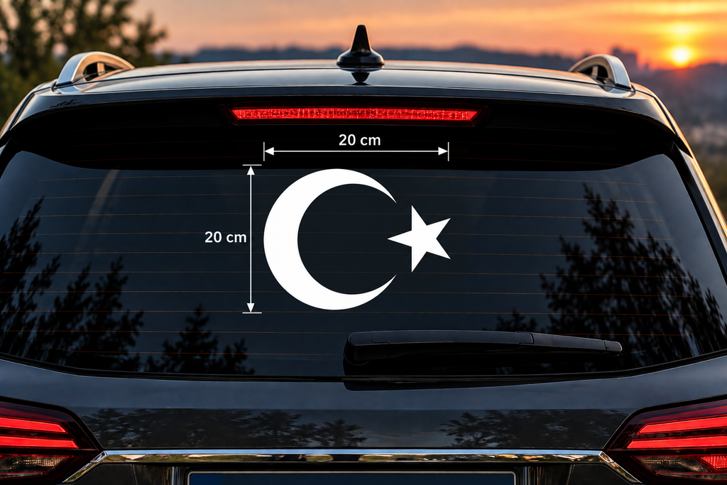 Türk Bayrağı 20 × 20 cm Sticker