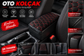 Sünger Araç Kolçağı 35x16x17 cm – Kapitone Kumaş ve Deri Yan Yüzey