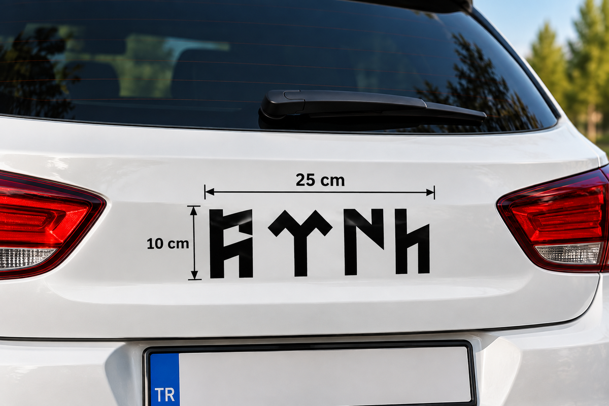 Türk 25 × 10 cm Sticker
