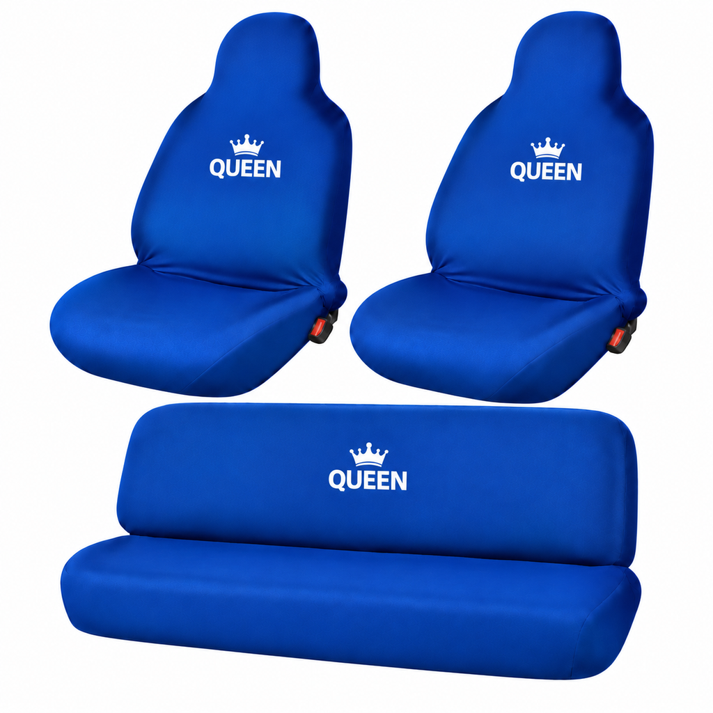 Queen Baskılı Oto Penye Servis Kılıfı