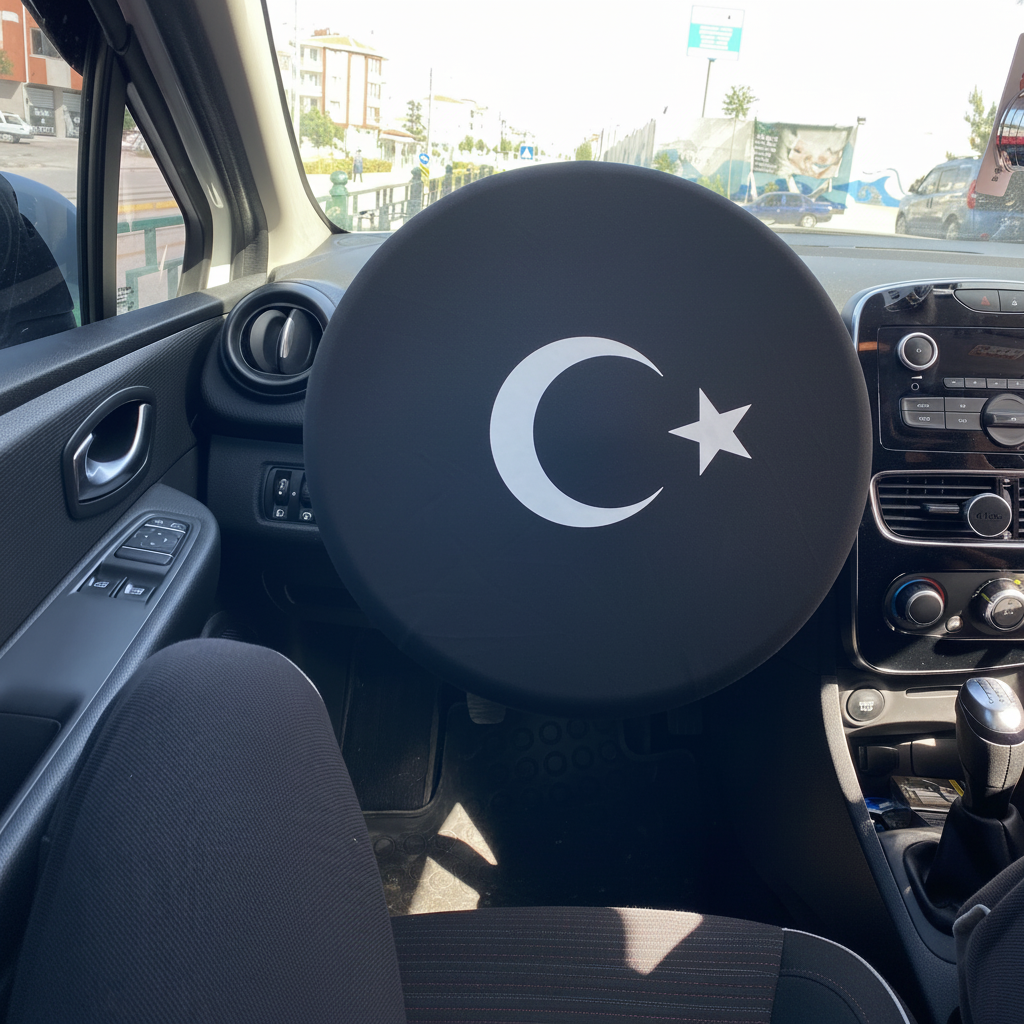 Siyah direksiyon koruma kılıfı önizlemesi