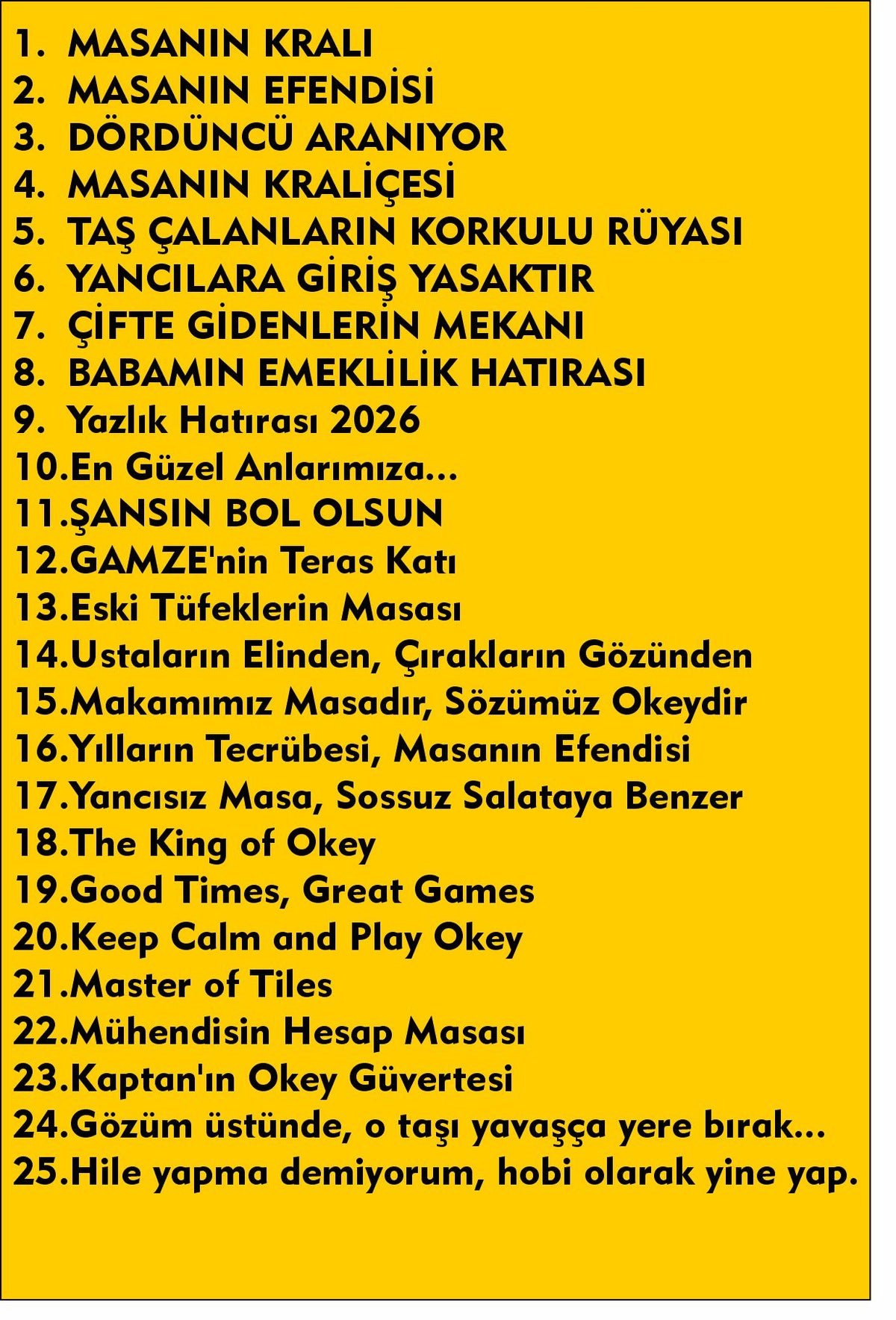 Kişiye Özel Baskılı Okey Takımı Taşıma Çantası 50 x 20 x 10 cm